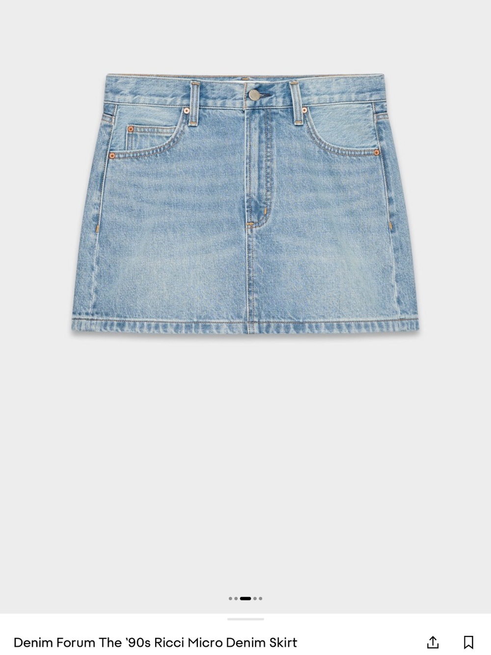 Denim Forum Light Blue Micro Denim Mini Skirt